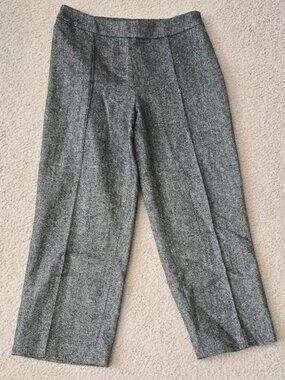 Boston Proper Wool blend tweed cropped capri pants Size 2 NWOT
